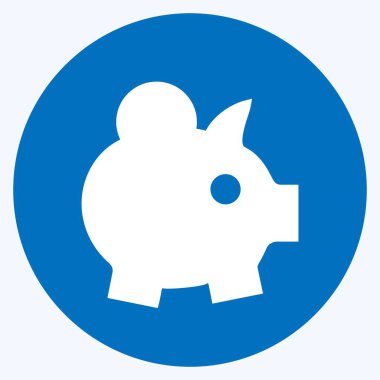 Yumuşak mavi arkaplanda izole edilmiş modaya uygun uzun gölge biçiminde Simge Kaydetme