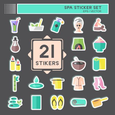 Siyah arkaplanda izole edilmiş modaya uygun Spa Yapıştırıcısı Ayarları