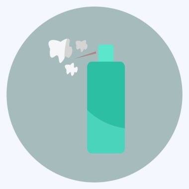 Sprey Simgesi yumuşak mavi arkaplanda izole edilmiş modaya uygun düz stil