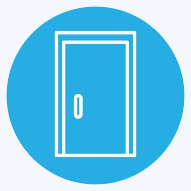 Buhar Odası Simgesi modayı takip eden mavi gözler yumuşak mavi arka planda izole edilmiş