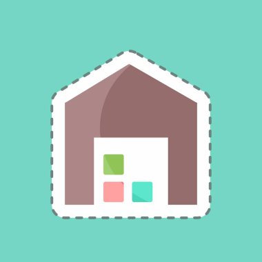 Çıkartmayı moda satırında sakla mavi arkaplanda izole edilmiş