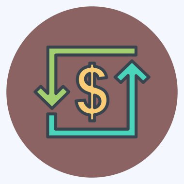 Yumuşak mavi arkaplanda izole edilmiş moda renk eşi biçimindeki Aktarım Simgesi