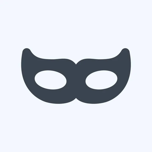 Eyes Mask Icon Trendy Glyph Style Isolated Soft Blue Background — Stockový vektor