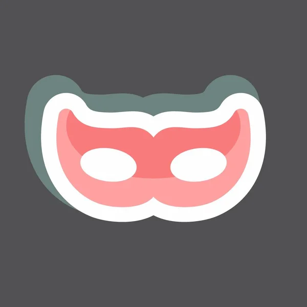 Eyes Mask Sticker Trendy Isolated Black Background — Stockový vektor