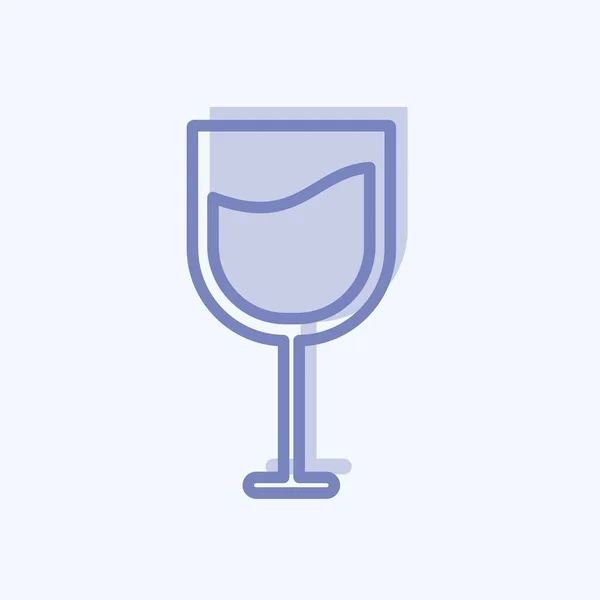 Goblet Icon Trendy Two Tone Style Isolated Soft Blue Background — Wektor stockowy