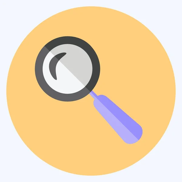 Magnifier Icon Trendy Flat Style Isolated Soft Blue Background — 图库矢量图片