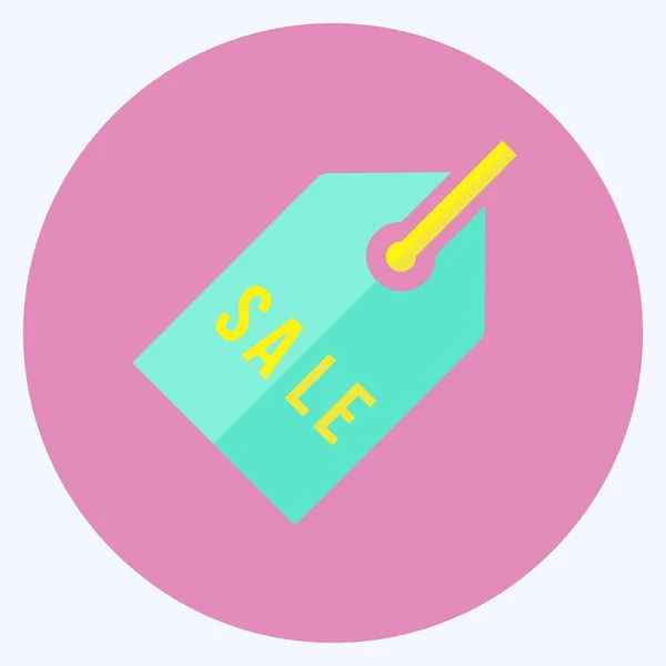 Sale Tag Icon Trendy Flat Style Isolated Soft Blue Background — ストックベクタ