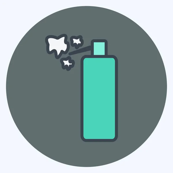 Spray Icon Trendy Color Mate Style Isolated Soft Blue Background — 图库矢量图片