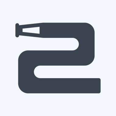 Yumuşak mavi arkaplanda izole edilmiş modadaki Su Borusu Simgesi Simgesi