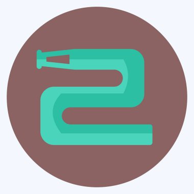 Su Borusu Simgesi yumuşak mavi arkaplanda izole edilmiş modaya uygun düz stil