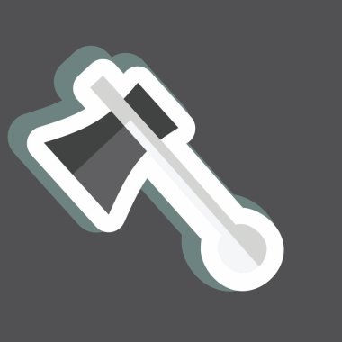 Ahşap Kesici Etiketi siyah arkaplanda izole