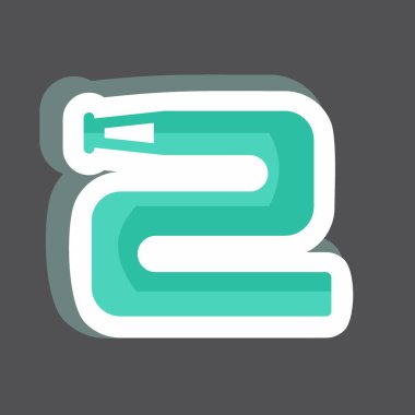 Su Borusu Etiketi siyah arkaplanda izole edildi