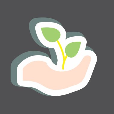 Tarla etiketi siyah arkaplanda izole edildi