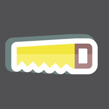 Siyah arkaplanda izole edilmiş modada el testeresi etiketi