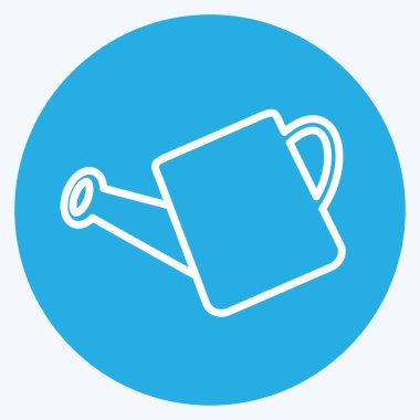 Yumuşak mavi arkaplanda izole edilmiş modadan mavi gözlü simge