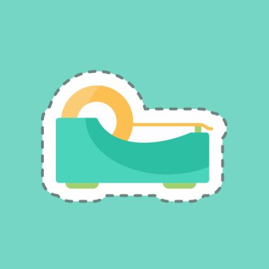 Moda satırındaki bant etiketi mavi arkaplanda izole edildi