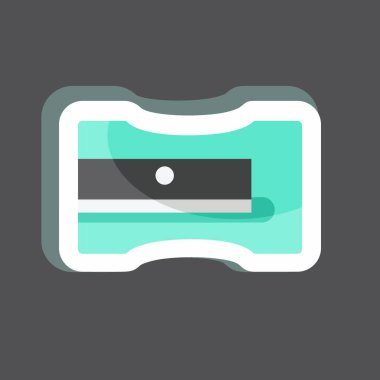 Siyah arkaplanda ayrıştırılmış modada keskinleştirici çıkartması