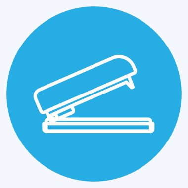 Tampon Simgesi modayı takip eden mavi göz biçimi yumuşak mavi arkaplanda izole