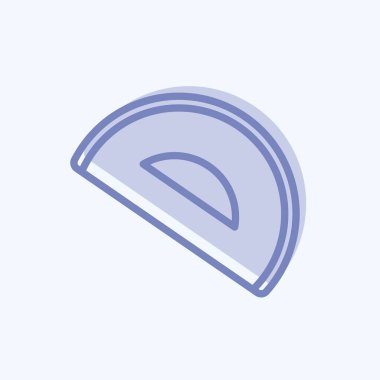 Yumuşak mavi arkaplanda izole edilmiş iki ton biçiminde açılır simge simgesi