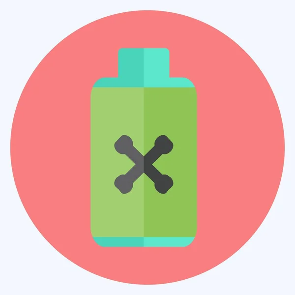 Pesticide Bottle Icon Trendy Flat Style Isolated Soft Blue Background — Stockvektor