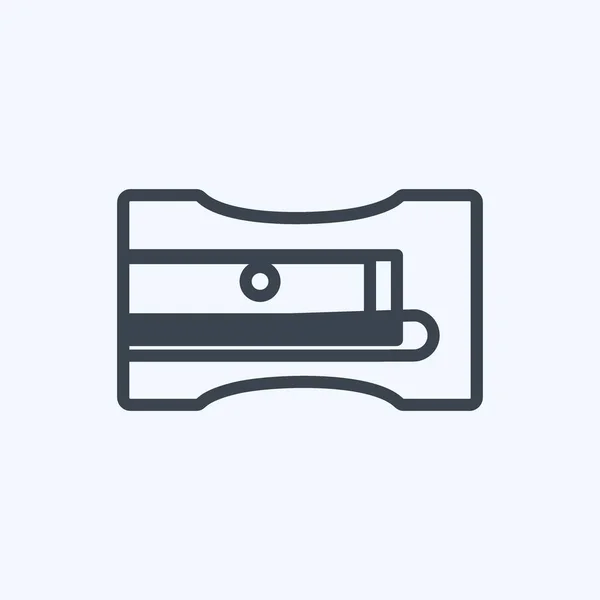 Sharpener Icon Trendy Line Style Isolated Soft Blue Background — Vector de stock