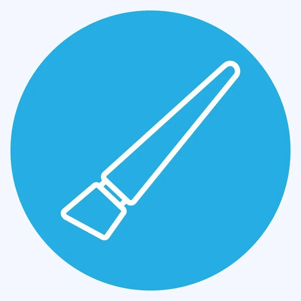 Paintbrush Icon Trendy Blue Eyes Style Isolated Soft Blue Background — ストックベクタ