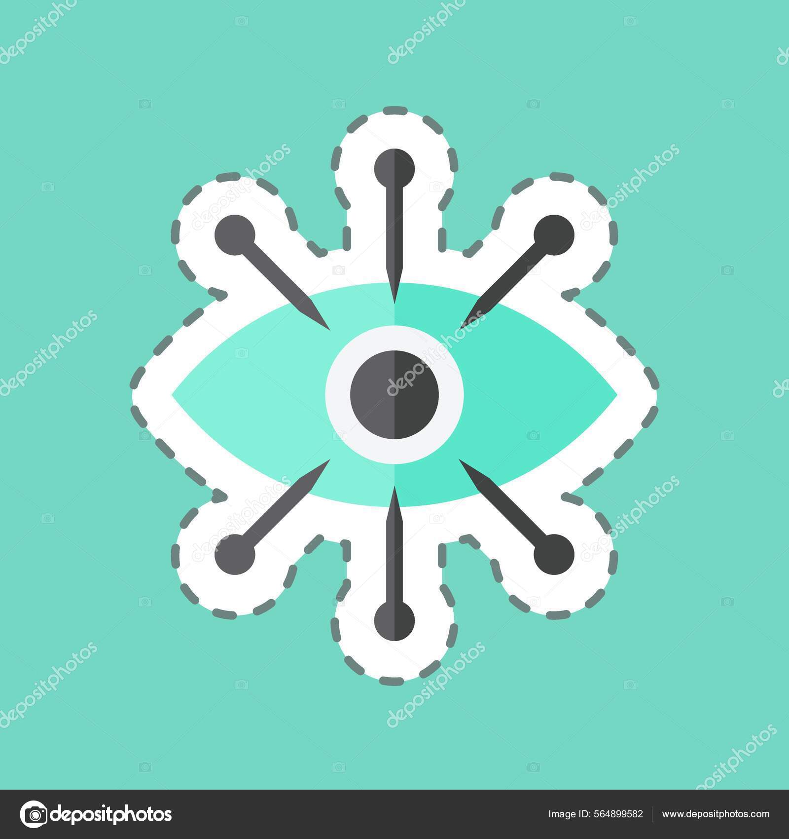 Sticker Line Cut Data Visualization Suitable Data Analytics Symbol