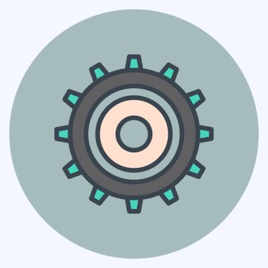 Simge Ayarları. Web arayüzü sembolü için uygun. renk arkadaşı stili. Basit dizayn edilebilir. tasarım şablonu. Basit gösterim