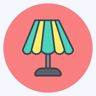 Simge lambası. Web arayüzü sembolü için uygun. renk arkadaşı stili. Basit dizayn edilebilir. tasarım şablonu. Basit gösterim