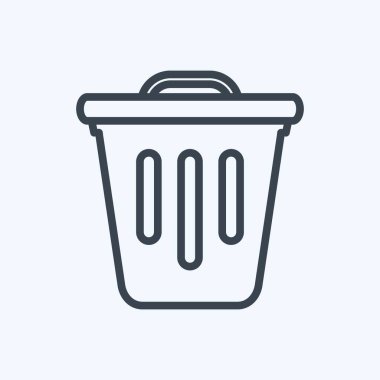 Simge Çöpü. Web arayüzü sembolü için uygun. Sıra tarzı. Basit dizayn edilebilir. tasarım şablonu. Basit gösterim