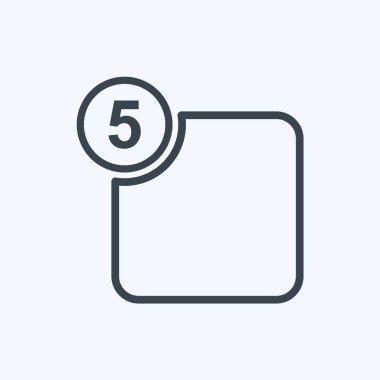 Simge Bildirimi. Web arayüzü sembolü için uygun. Sıra tarzı. Basit dizayn edilebilir. tasarım şablonu. Basit gösterim