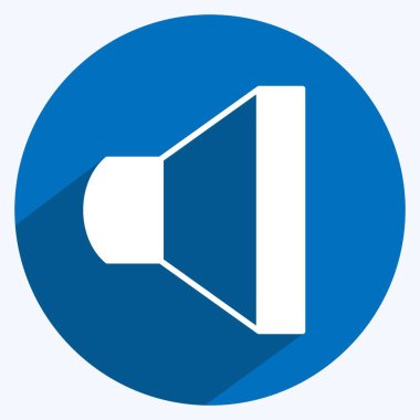 Simge Sözcüsü 2 web arayüzü sembolü için uygun. Uzun gölge tarzı. Basit dizayn edilebilir. tasarım şablonu. Basit gösterim