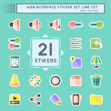 Web Arayüzü Çıkartma Hattı kesildi. Web arayüzü sembolü için uygun. Basit dizayn edilebilir. tasarım şablonu. Basit gösterim
