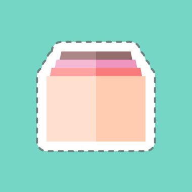 Etiket çizgisi Sekmeleri kesti. Web arayüzü sembolü için uygun. Basit dizayn edilebilir. tasarım şablonu. Basit gösterim