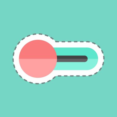 Çıkartma hattı kesildi. Web arayüzü sembolü için uygun. Basit dizayn edilebilir. tasarım şablonu. Basit gösterim