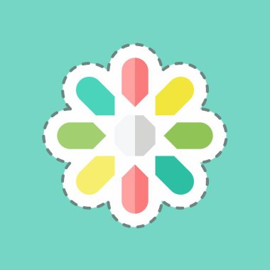 Çıkartma çizgisi fotoğraf albümünü kesti. Web arayüzü sembolü için uygun. Basit dizayn edilebilir. tasarım şablonu. Basit gösterim