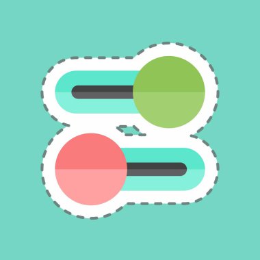 Çıkartma çizgisi çoklu şalterleri kesti. Web arayüzü sembolü için uygun. Basit dizayn edilebilir. tasarım şablonu. Basit gösterim