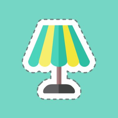 Çıkartma çizgisi Lamba 'yı kesti. Web arayüzü sembolü için uygun. Basit dizayn edilebilir. tasarım şablonu. Basit gösterim