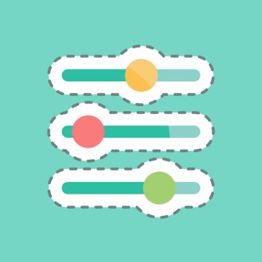 Çıkartma hattı kontrolleri kesti. Web arayüzü sembolü için uygun. Basit dizayn edilebilir. tasarım şablonu. Basit gösterim