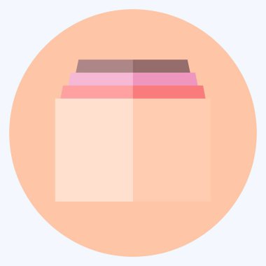 Simge Sekmeleri. Web arayüzü sembolü için uygun. Düz stil. Basit dizayn edilebilir. tasarım şablonu. Basit gösterim