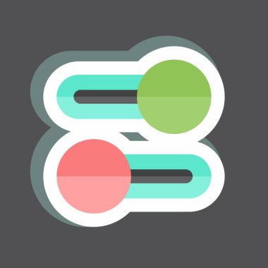 Çıkartma Çoklu Anahtarlar. Web arayüzü sembolü için uygun. Basit dizayn edilebilir. tasarım şablonu. Basit gösterim