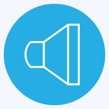 Simge Sözcüsü 2 web arayüzü sembolü için uygun. Mavi gözlü. Basit dizayn edilebilir. tasarım şablonu. Basit gösterim