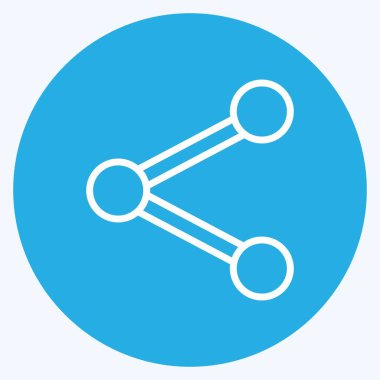 Simge Paylaşımı. Web arayüzü sembolü için uygun. Mavi gözlü. Basit dizayn edilebilir. tasarım şablonu. Basit gösterim