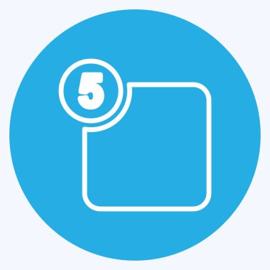 Simge Bildirimi. Web arayüzü sembolü için uygun. Mavi gözlü. Basit dizayn edilebilir. tasarım şablonu. Basit gösterim