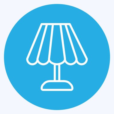 Simge lambası. Web arayüzü sembolü için uygun. Mavi gözlü. Basit dizayn edilebilir. tasarım şablonu. Basit gösterim