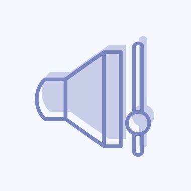 Simge Ses Denetimi. Web arayüzü sembolü için uygun. İki ton stili. Basit dizayn edilebilir. tasarım şablonu. Basit gösterim