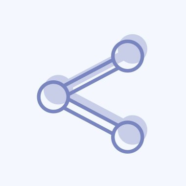 Simge Paylaşımı. Web arayüzü sembolü için uygun. İki ton stili. Basit dizayn edilebilir. tasarım şablonu. Basit gösterim