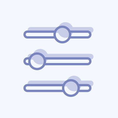 Simge Kontrolleri. Web arayüzü sembolü için uygun. İki ton stili. Basit dizayn edilebilir. tasarım şablonu. Basit gösterim