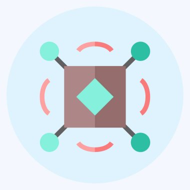 Simge sensörleri. Veri analizi sembolü için uygun. Düz stil. Basit dizayn edilebilir. tasarım şablonu. Basit gösterim