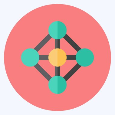 Simge Derin Öğrenme. Veri analizi sembolü için uygun. Düz stil. Basit dizayn edilebilir. tasarım şablonu. Basit gösterim